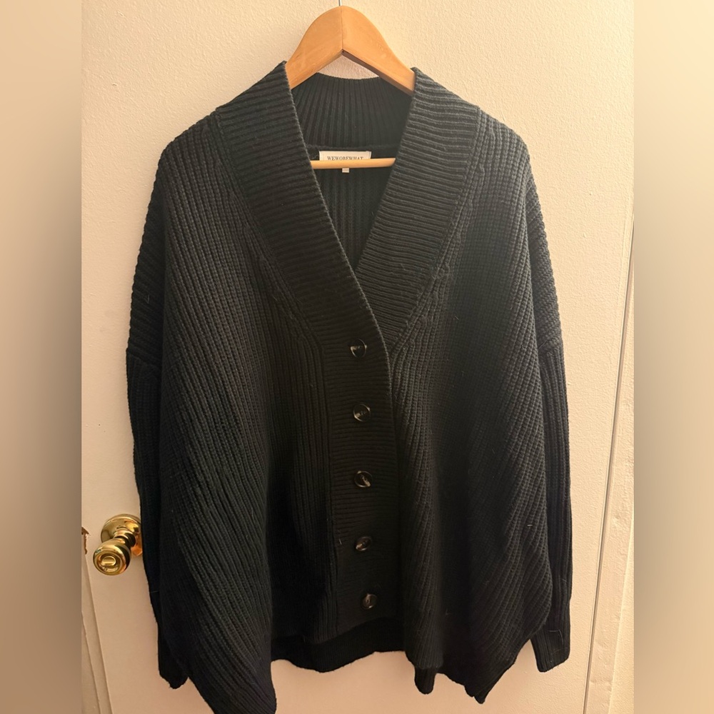 WeWoreWhat Black Cardigan Sweater